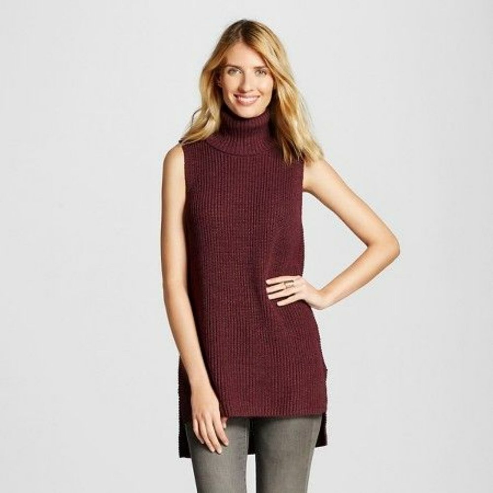 Merona Sleeveless Turtleneck Sweater | S
